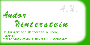 andor winterstein business card